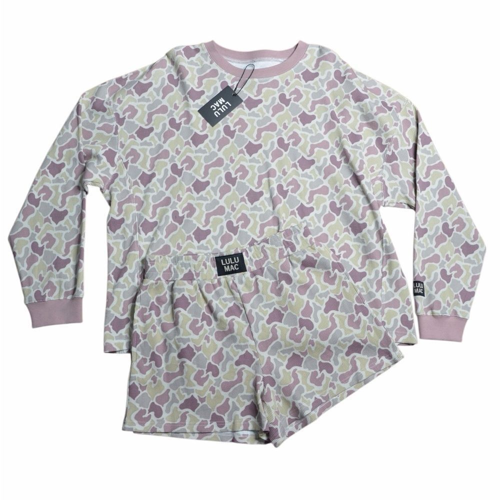 Lulu Mac Camo Waffle Shirt NWT